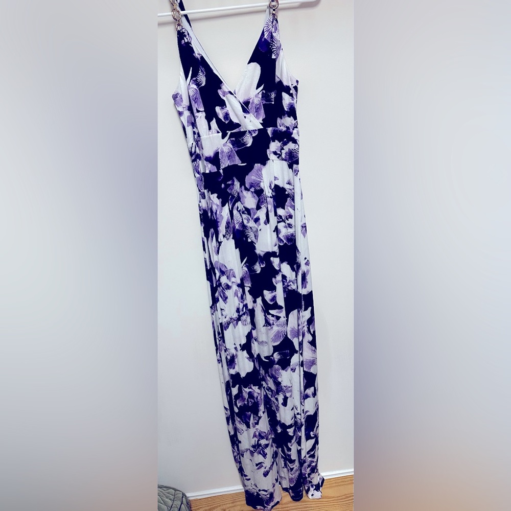 Jennifer Lopez medium purple maxi dress